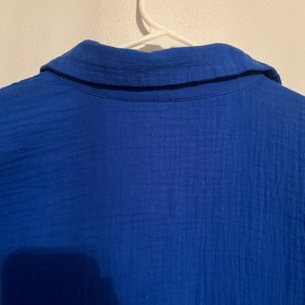 Lands End medium women’s 100% cotton Blue Maxi Dress - Picture 6 of 15